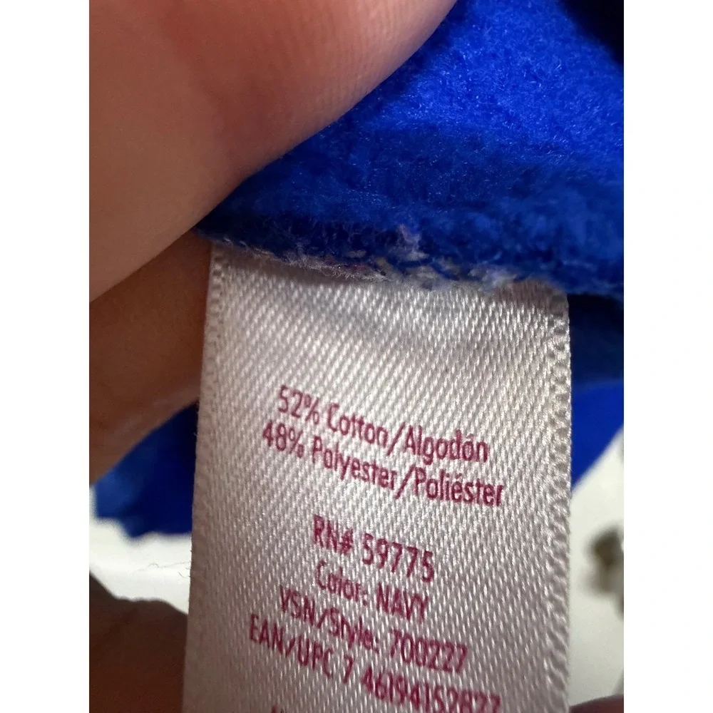 Justice Blue Hoodie Girls Size Small 6/7 Logo Casual Pullover